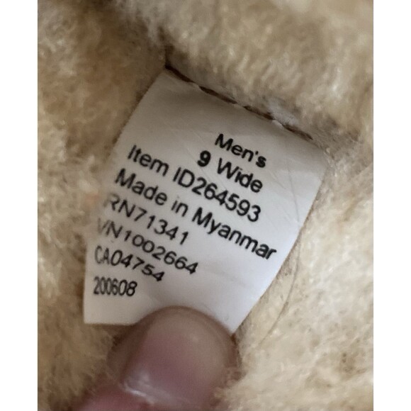 L.L.Bean Wicked Good Slippers Moccasins Men’s 9 WIDE Suede Tan Comfort Lounge - Picture 4 of 9